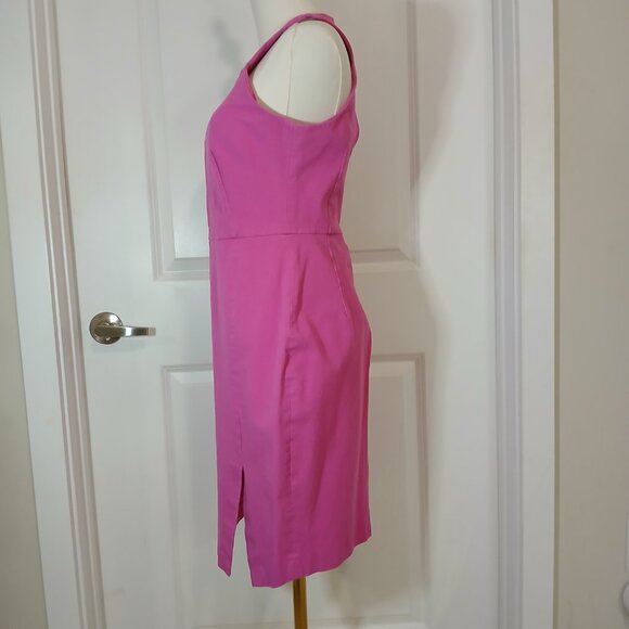 Banana Republic Sheath Dress Women’s Size 8 Pink Sleeveless Back Zip Party - Picture 4 of 7